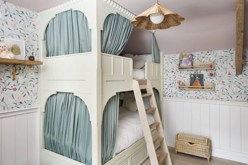 The girls' bedrooms feature bunkbeds and space to play.