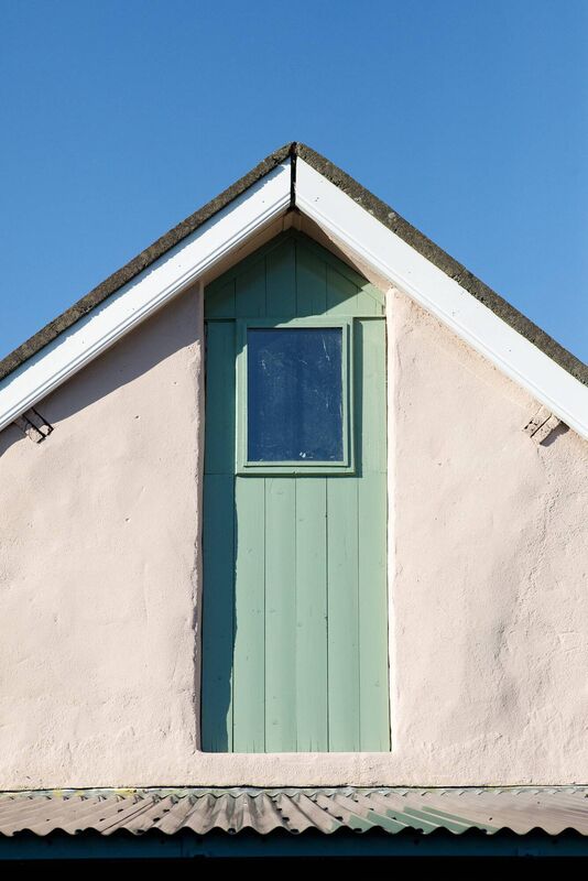 One of the cottage's green-painted doors.