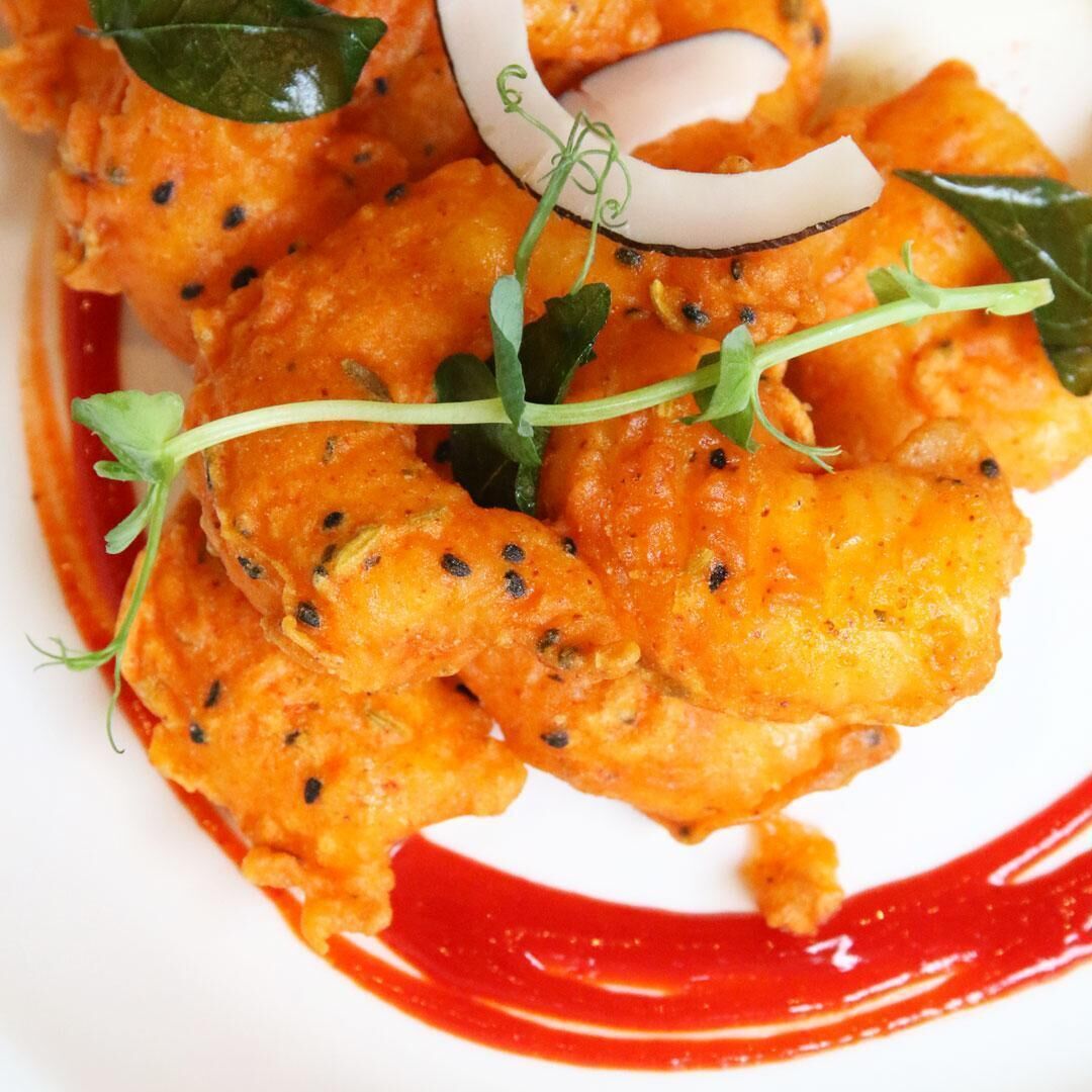 Prawns are a central protein in Mantra's menu.
