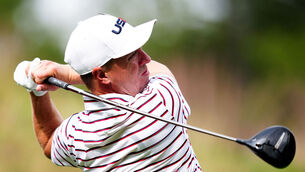<p>Justin Thomas of Team United States during a practice round at the Bethpage Black Course in Farmingdale, New York. Pic: David Davies/PA Wire.</p>