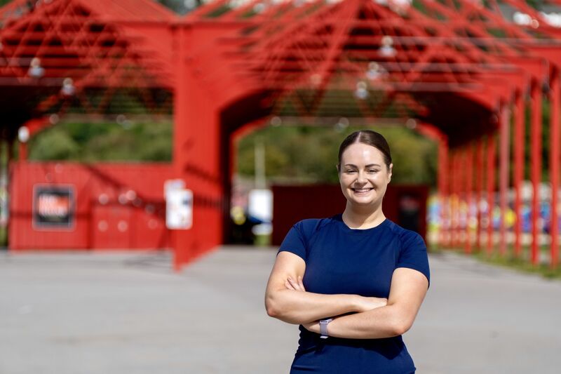 Breda Graham, Irish Examiner Lifestyle reporter pictured in the Marina Park as she prepares to launch into her September Reset by giving Derval O’Rourke’s exercise routines a try. Picture Chani Anderson Breda Graham, Irish Examiner Lifestyle reporter pictured in the Marina Park as she prepares to launch into her September Reset by giving Derval O’Rourke’s exercise routines a try. Picture Chani Anderson