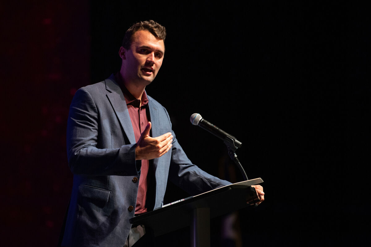 Charlie Kirk: History will decide his legacy, but it’s his sowing of ideological division and his demonising rhetoric that he should be remembered for. He was building a corrupt but united movement that was oblivious to other people’s reality. Picture: Meredith Seaver/College Station Eagle via AP
