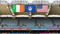 A view of the Irish and American flags in Croke Park ahead of Sunday’s game 25/9/2025