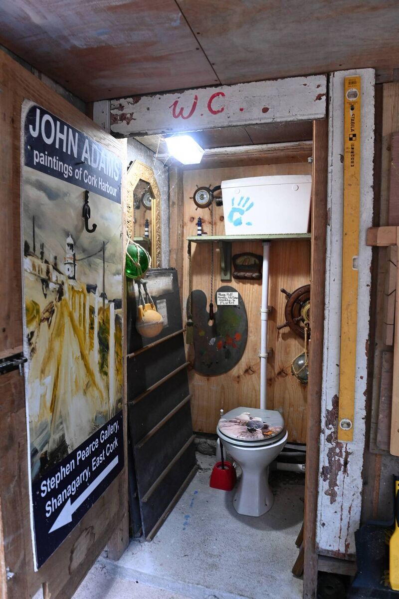 The ground-floor WC, located in the yard, beneath the first-floor bathroom. 