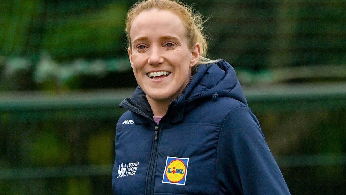 LGFA Gaelic4Teens ambassador Méabh de Búrca during the 2024 ZuCar Gaelic4Teens Festival Day at the GAA National Games Development Centre in Abbotstown, Dublin. Photo by Ramsey Cardy/Sportsfile 