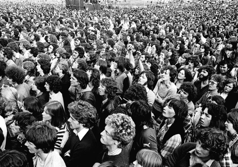 Crowds at the Macroom Mountain Dew concert on June 26, 1977.