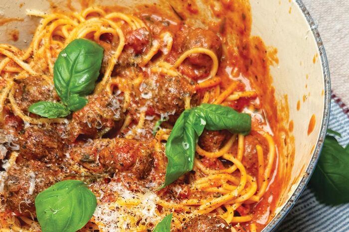 Mini Meatballs with Spaghetti