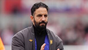 <p>Ruben Amorim saw Manchester United lose at Brentford. Picture: Adam Davy/PA</p>