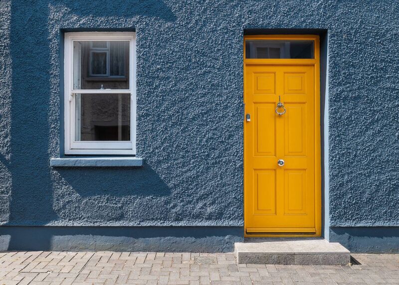 The bright facade at the residence on Higher O'Connell Street, Kinsale. Pictures: Jed Niezgoda