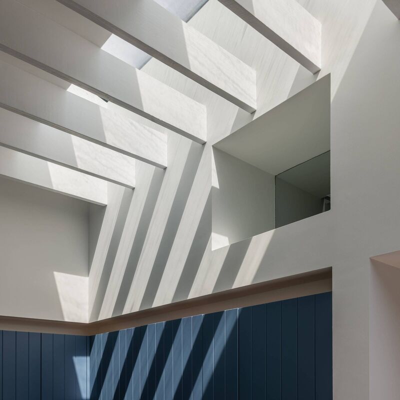 Elevations and a new rooflight were added to the kitchen/dining space. 