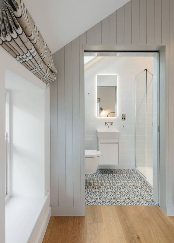 Natural daylight and hidden lighting enhance the design.