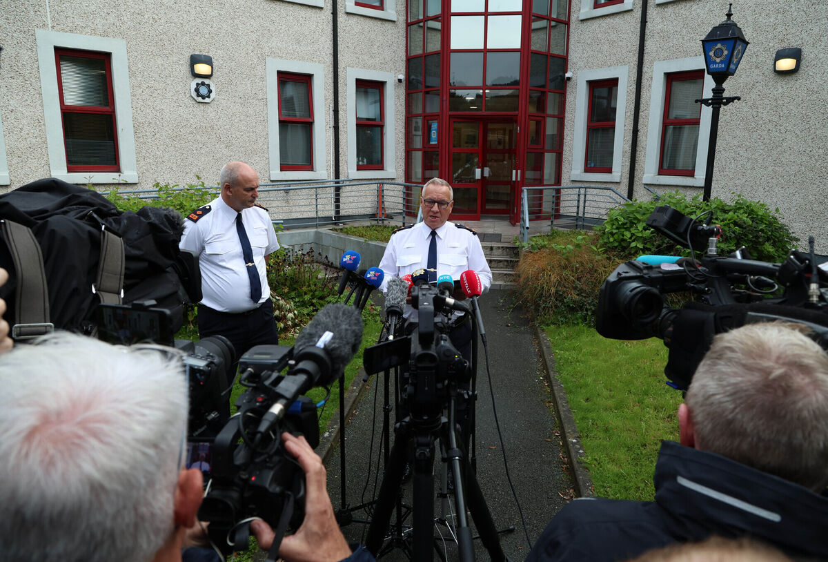 Superintendent Andrew Watters pictured this morning speaking at Drogheda Garda station during an appeal for information about yesterday's triple killing. Picture: Colin Keegan, Collins, Dublin.