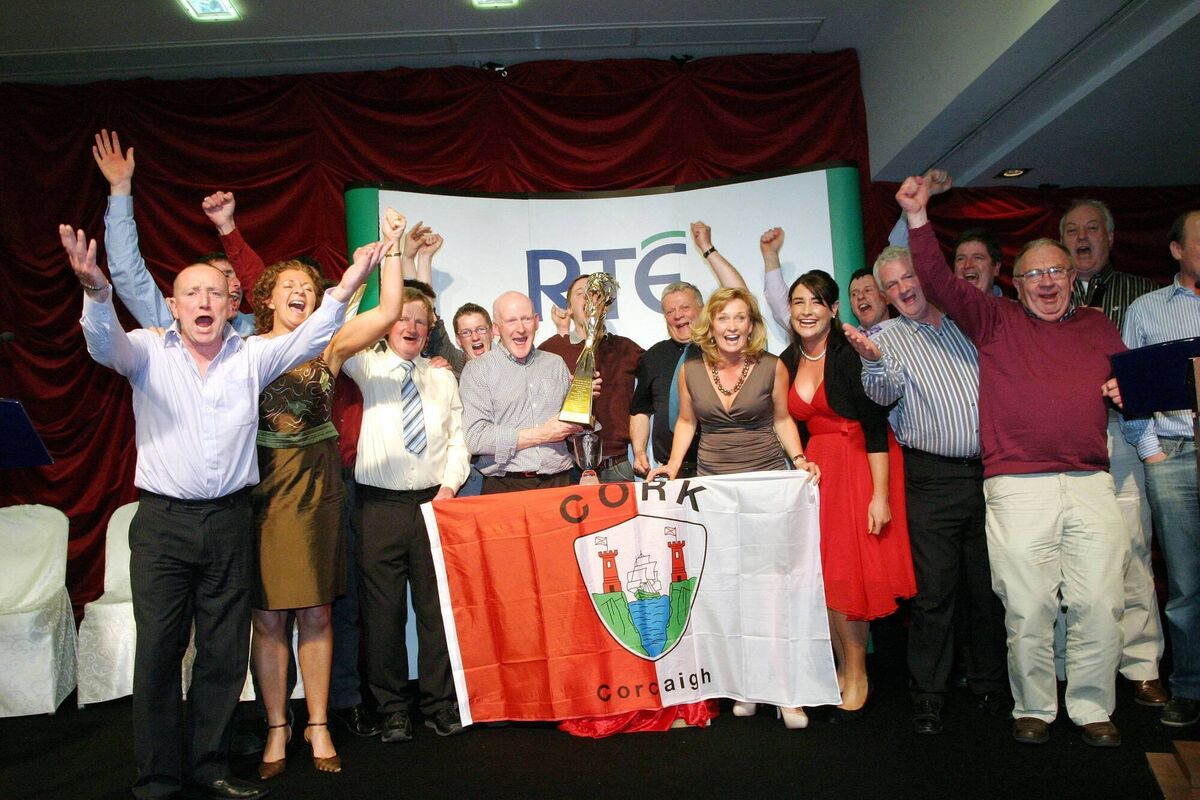 Members of Kilmeen Drama Group in 2012 celebrating their win in the All Ireland Drama Festival in Athlone. Picture: Molloy Photography.