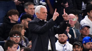 <p>Jose Mourinho was warmly welcomed on his return to Chelsea. Pic: Bradley Collyer/PA</p>