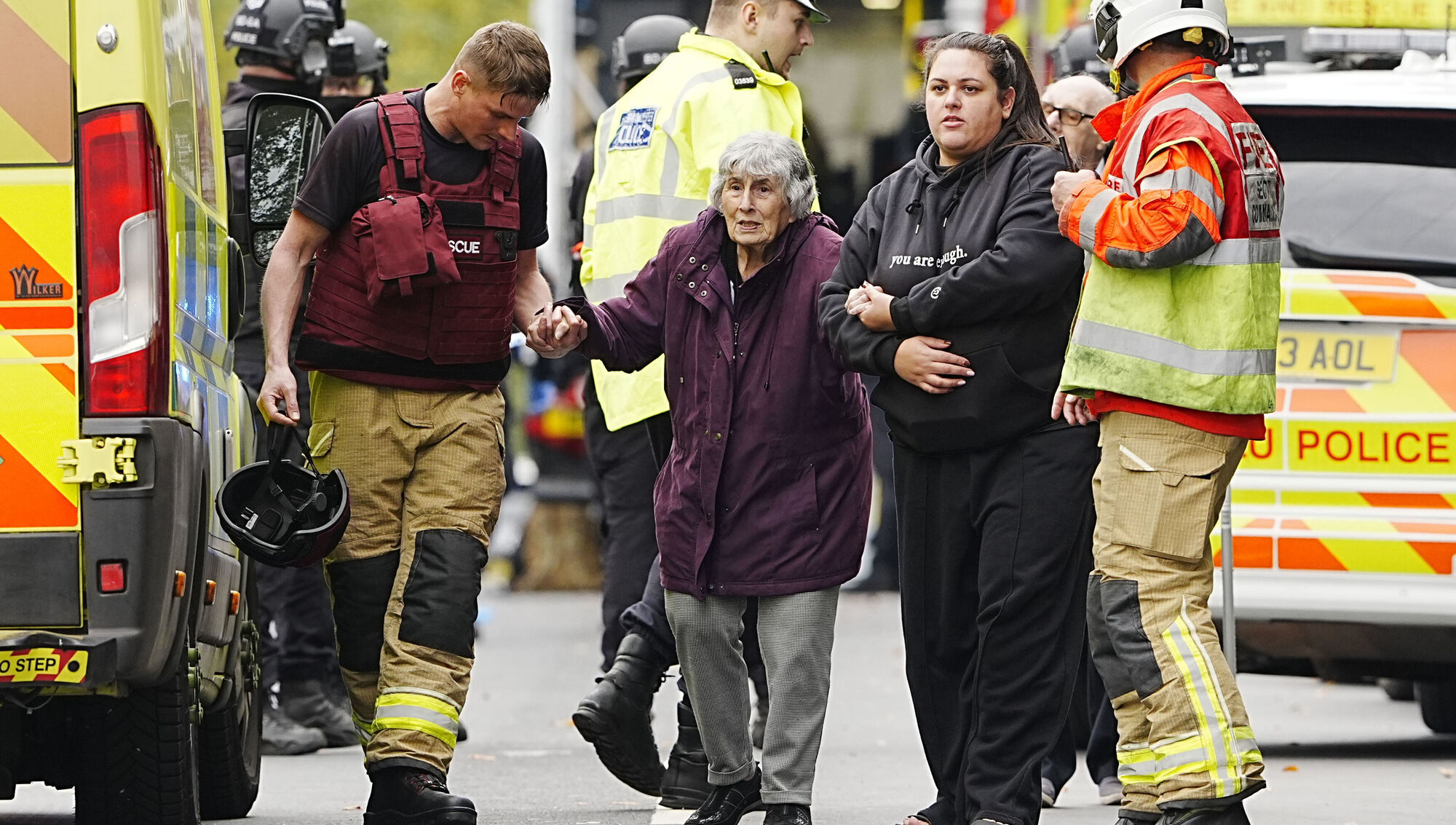 Two dead and suspect fatally shot after suspected terror attack at Manchester synagogue