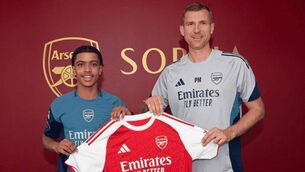 <p>LANDMARK MOVE: Shamrock Rovers confirm they have agreed a "landmark transfer in Irish football" with Arsenal which will see talented youngster Victor Ozhianvuna join the Gunners in January 2027. Pic: Arsenal FC.</p>