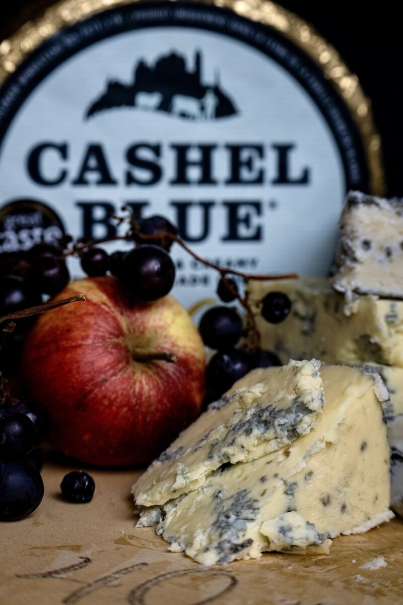 Cashel Blue served on a tray with apples and grapes from the family garden, a simple pairing that reflects the farm-to-table roots of the Grubb and Furno tradition. Picture Chani Anderson