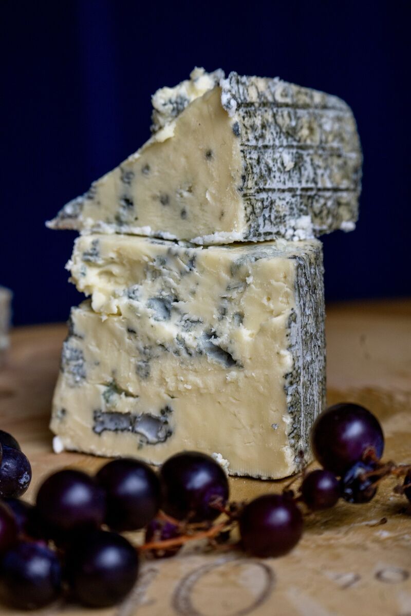 A close-up of Cashel Blue, Ireland’s first farmhouse blue cheese, internationally award-winning for its creamy texture and balanced, tangy flavour. Picture Chani Anderson