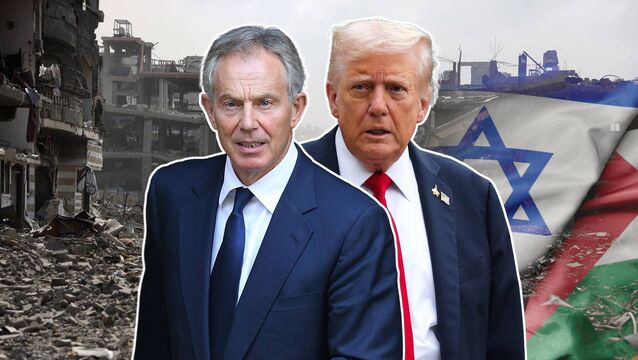<p>Donald Trump is bringing Tony Blair on board for his peace plan. Picture: Eric Draper/AP</p>