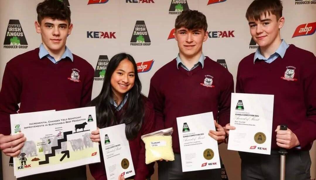 (Left to right): Jack O'Meara, Moya Guinan, Joey McLoughney and Ben Younge at Croke Park in March 2024.