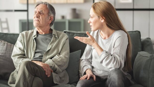 <p>"I had a heated argument with my father recently over politics. He got in quite a huff and hasn't spoken to me since"</p>
