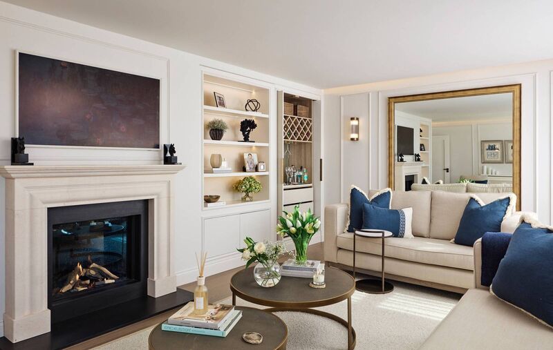 The living room in Sarah Louise Dunne's Mount Merrion home. Picture: Philip Lauterbach