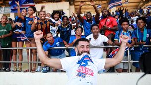 <p>WORLD CUP BOUND: Roberto Lopes of Cape Verde celebrates his side's qualification for the 2026 FIFA World Cup with supporters. Pic: Cristiano Barbosa/Sportsfile.</p>