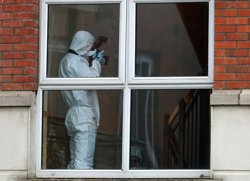 Gardaí in an apartment block at the scene of a fatal incident an an apartment in the Grattan Wood complex in Donaghmede, Dublin. Picture: Colin Keegan, Collins, Dublin. Gardaí in an apartment block at the scene of a fatal incident an an apartment in the Grattan Wood complex in Donaghmede, Dublin. Picture: Colin Keegan, Collins, Dublin.