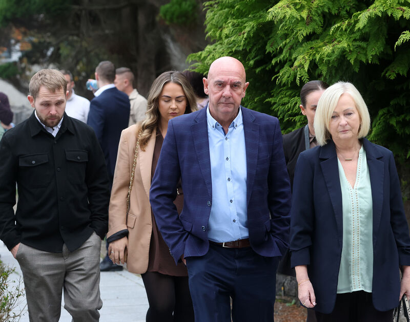 Members of Leona Cusack's family attending the Coroners Court in Kilmallock Co Limerick. The inquest continues tomorrow, Thursday. Picture; Brendan Gleeson