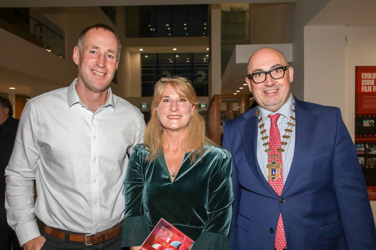 At the programme launch for the Cork International Film Festival at the Atrium, City Hall, were Cormac Ó Súilleabhain, festival CEO Fiona Clark, and president of Cork Chamber Rob Horgan. Picture: David Creedon At the programme launch for the Cork International Film Festival at the Atrium, City Hall, were Cormac Ó Súilleabhain, festival CEO Fiona Clark, and president of Cork Chamber Rob Horgan. Picture: David Creedon