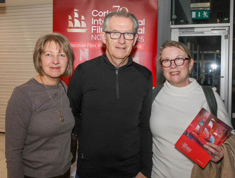Ruth and Mike Collins with Nancy Hawkes at the the Cork International Film Festival launch. Ruth and Mike Collins with Nancy Hawkes at the the Cork International Film Festival launch.