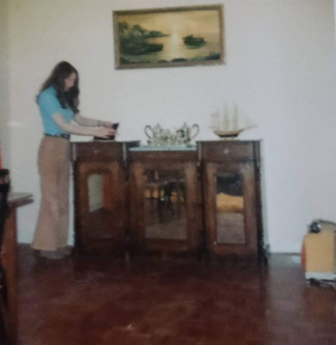 Mary Staunton's tea set taking pride of place in her new home in Castlebar. Mary Staunton's tea set taking pride of place in her new home in Castlebar.