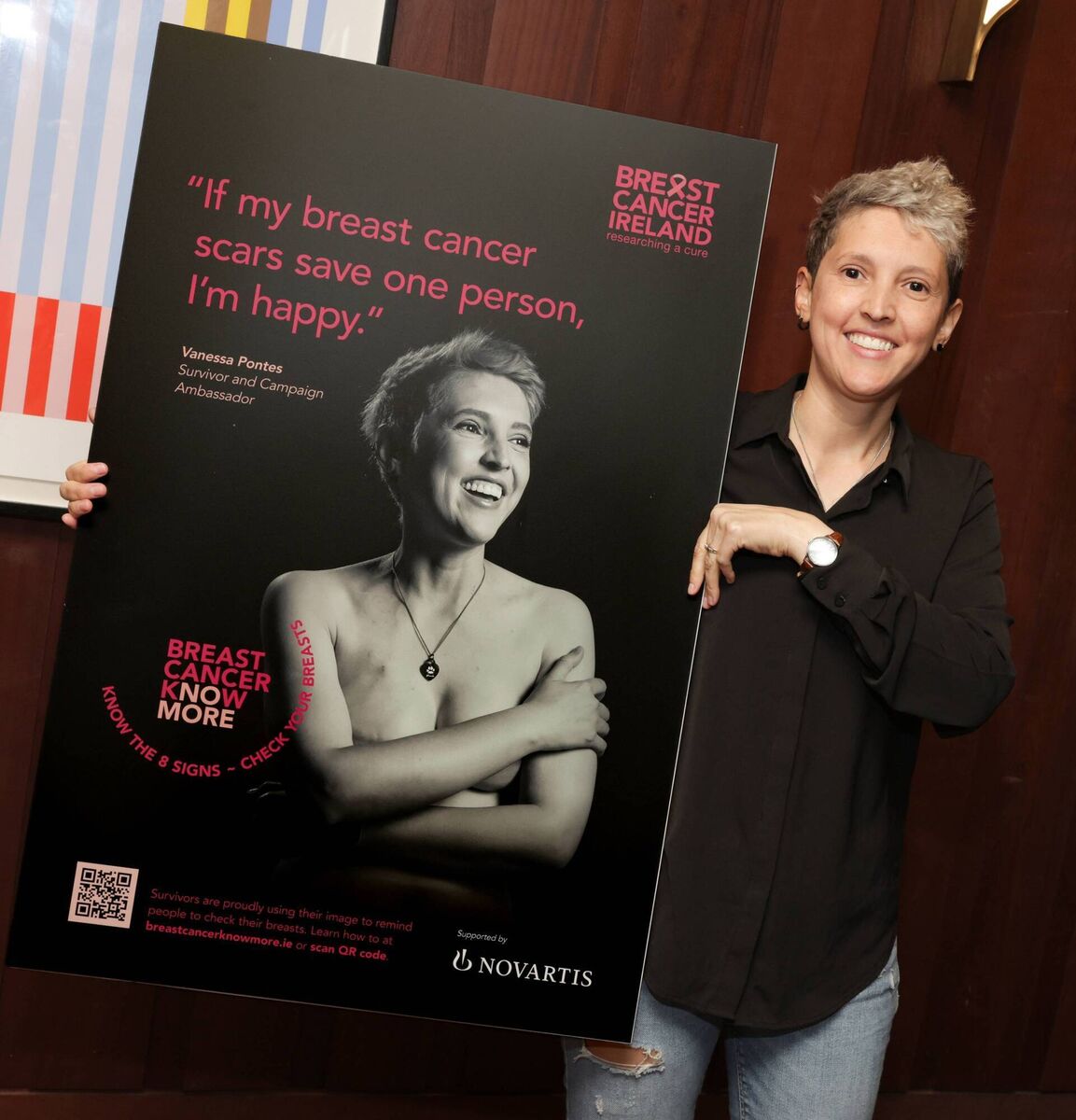 Vanessa Pontes at the preview screening in the Mayson Hotel of 'Breast Cancer KNOW MORE' - Ireland's first survivor-led breast cancer awareness campaign, developed by Breast Cancer Ireland, and supported by Novartis, to mark Breast Cancer Awareness Month. Pic: Marc O'Sullivan