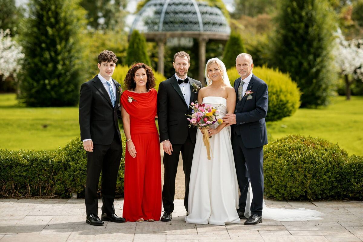 Niamh O’Connor and Reuben O’Hea with Niamh's parents Joan and Jerry and her brother Diarmuid. Pictures: Janusz Trzesicki Photography Niamh O’Connor and Reuben O’Hea with Niamh's parents Joan and Jerry and her brother Diarmuid. Pictures: Janusz Trzesicki Photography