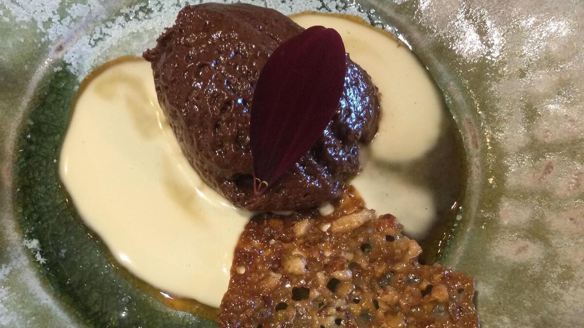 Rory’s Chocolate & Caramel Mousse with Nougatine wafers