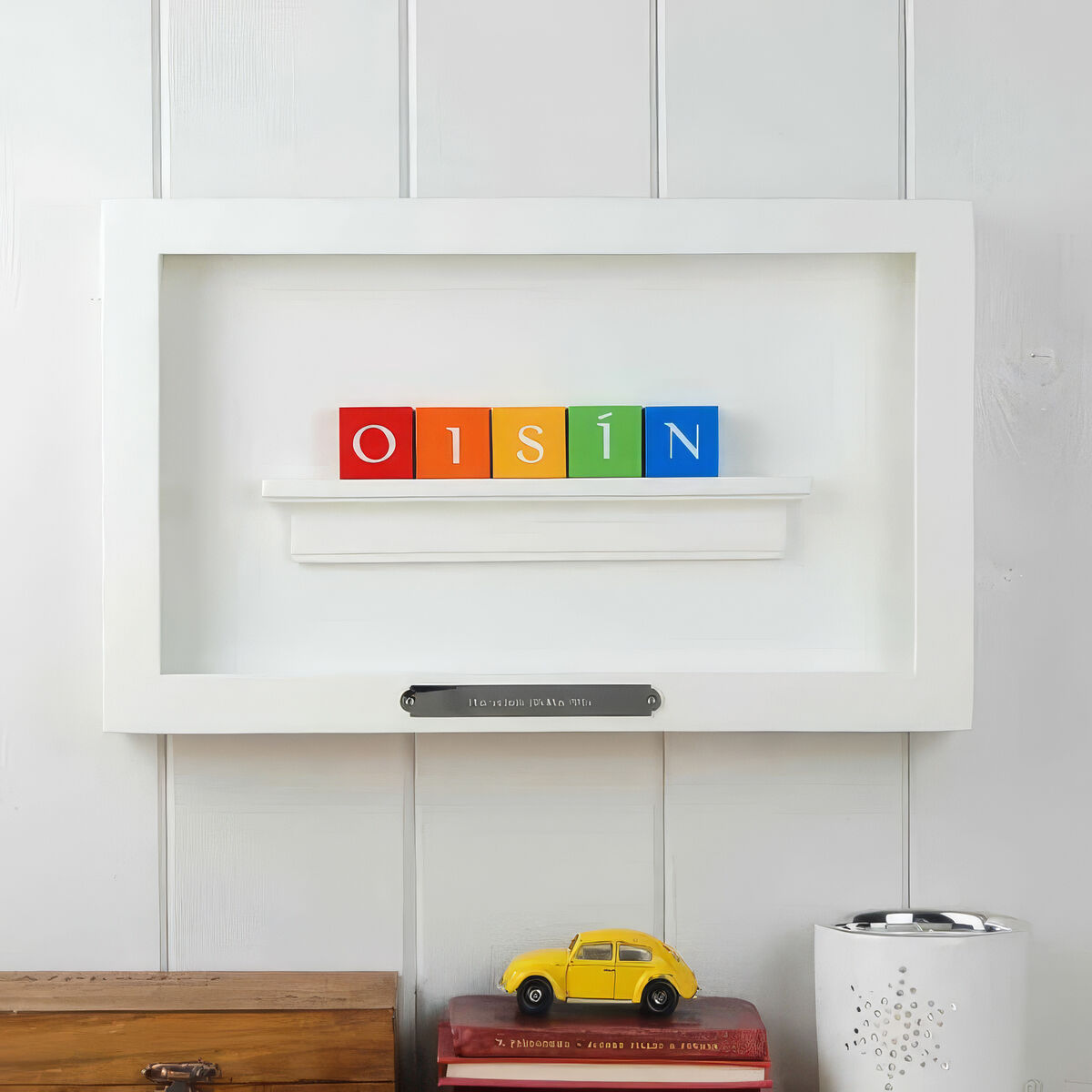 This name frame in old Irish lettering makes for an unusual baby, christening or birthday gift.