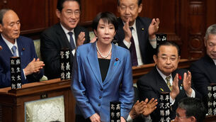 Lawmakers applaud as Sanae Takaichi is elected (Eugene Hoshiko/AP)