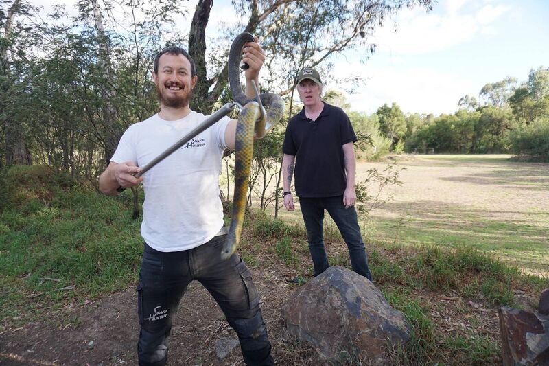Hector meets a snake catcher. 