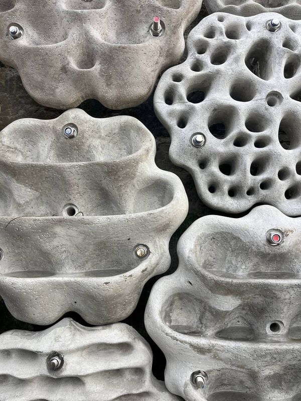 Panels with holes in them will provide cover and protection from predators for small fish and crabs.
