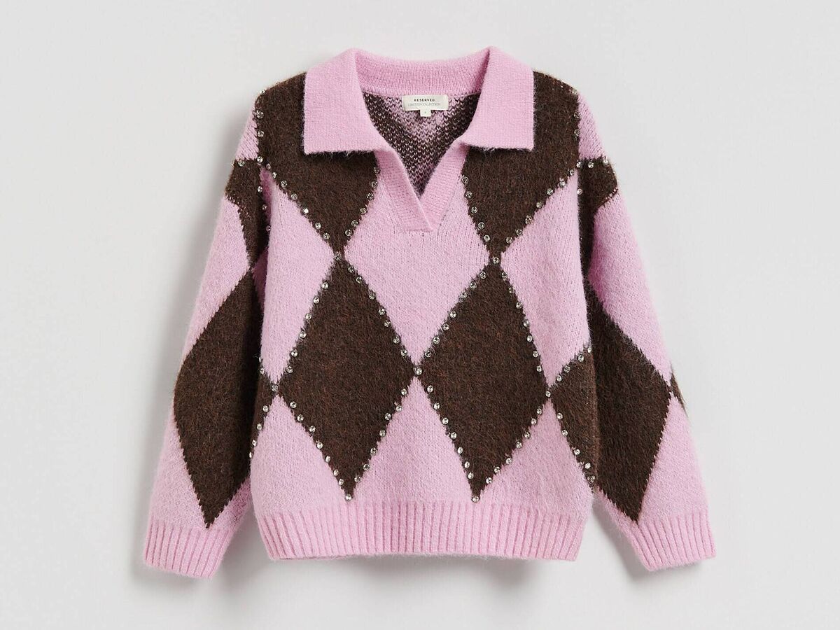 Argyle Polo Sweater, €55.99, Reserved Argyle Polo Sweater, €55.99, Reserved