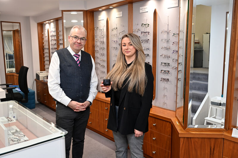  John Daly Opticians with their new audiology services. Practice manager Patrick O'Kane with Audiologist Jillian Moynihan.