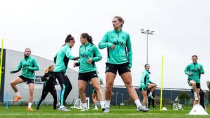 <p>Saoirse Noonan during Ireland training on Tuesday. Pic: ©INPHO/Nick Elliott</p>