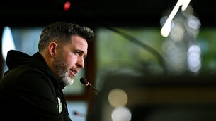 <p>Manager Stephen Bradley during a Shamrock Rovers media conference at Tallaght Stadium in Dublin. Pic: Seb Daly/Sportsfile</p>