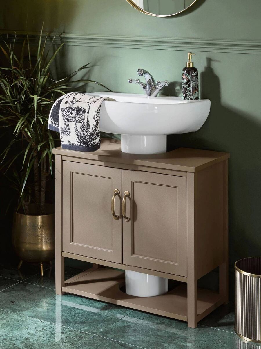 You can use the pedestal or wall-hung sink you already have; Hampshire under-sink storage, €185, Next. You can use the pedestal or wall-hung sink you already have; Hampshire under-sink storage, €185, Next.