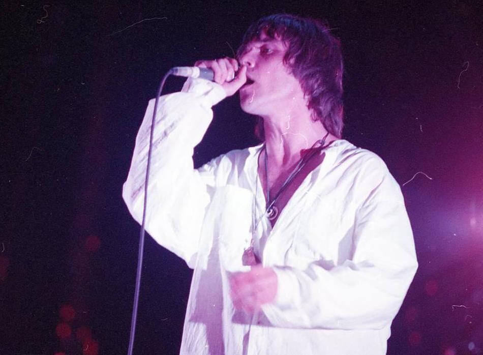 Ian Brown of the Stone Roses at Feile at Pairc Ui Chaoimh in Cork in 1995. Picture: Irish Examiner Archive Ian Brown of the Stone Roses at Feile at Pairc Ui Chaoimh in Cork in 1995. Picture: Irish Examiner Archive
