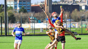 <p> Tom Huggins scored seven points for CBC as they defeated Midleton CBS to reach the Dean Ryan Cup semi-finals. Pic: David Creedon</p>