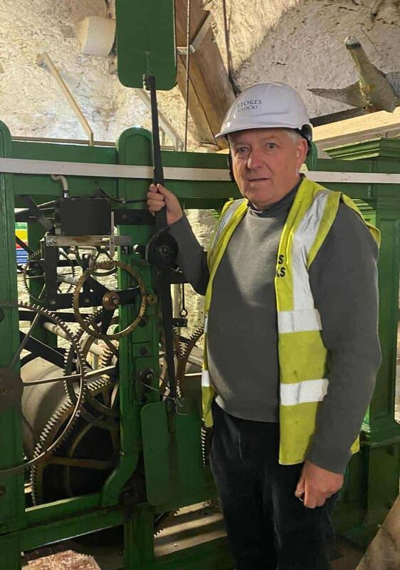 Horologist Philip Stokes who is part of the team involved with the restoration of the clocks at St Anne's Church. File picture