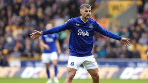 <p>THREE LIONS: Everton’s Kieran Dewsbury-Hall has emphatically ruled out pledging his international allegiance to Ireland. Pic: Nick Potts/PA Wire.</p> <p>THREE LIONS: Everton’s Kieran Dewsbury-Hall has emphatically ruled out pledging his international allegiance to Ireland. Pic: Nick Potts/PA Wire.</p>