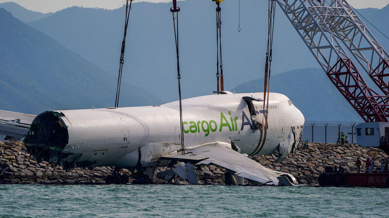 Main wreckage recovered from sea after cargo plane crash Main wreckage recovered from sea after cargo plane crash
