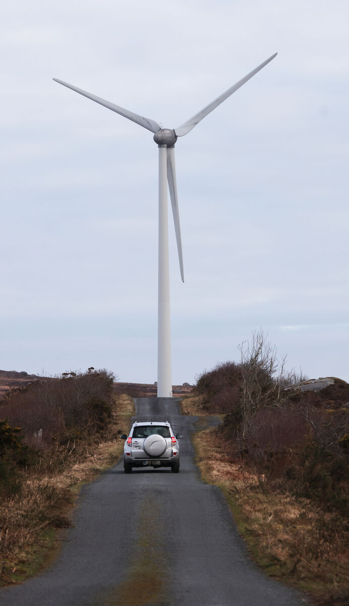 Great white hope for consumers: A turbine on Leitir Guingaid Wind Farm, Connemara, Galway. Photo: Eamonn Farrell/ RollingNews.ie Great white hope for consumers: A turbine on Leitir Guingaid Wind Farm, Connemara, Galway. Photo: Eamonn Farrell/ RollingNews.ie